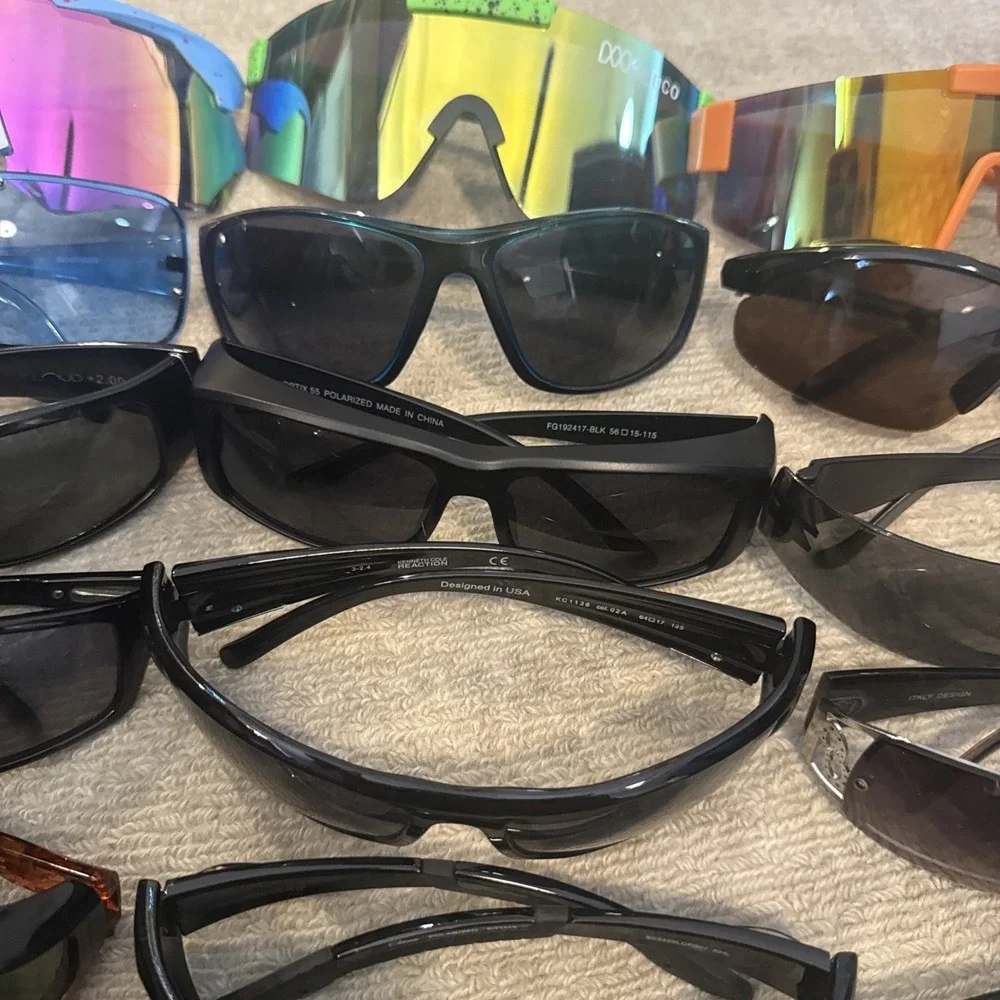 Lot of 20 Mixed Designer WRAP Polarized -Fishing,Sport,Cycling-all 20 for price